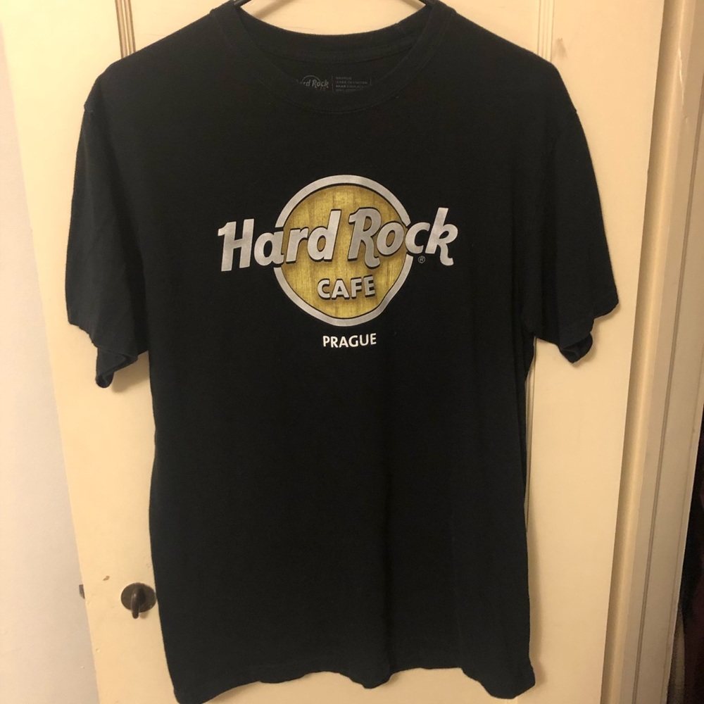 Black Prague Hard Rock Cafe shirt sleeve